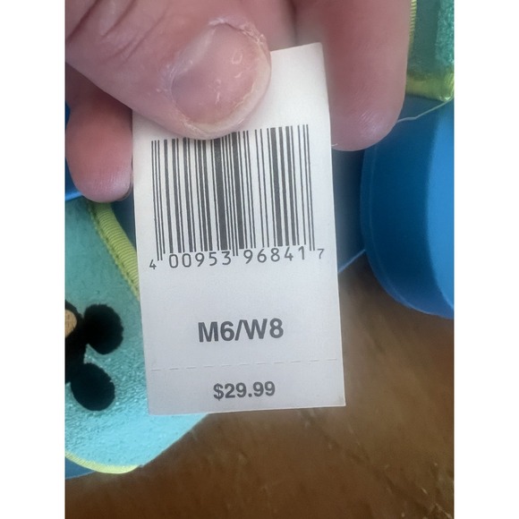 Disney Store Mickey Mouse Size M6/W 8 Embroidered Unisex Adult Slides NWT - Picture 3 of 3